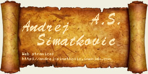 Andrej Simatković vizit kartica
